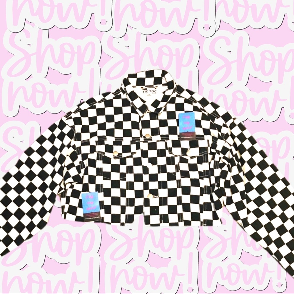 CHECK MATE CROPPED JACKET